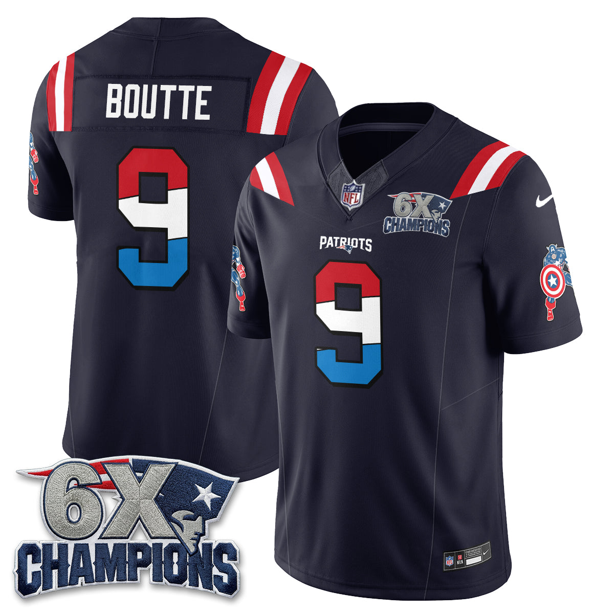 NE x Vibranium Shield Edition Vapor Jersey V2 - Stitched