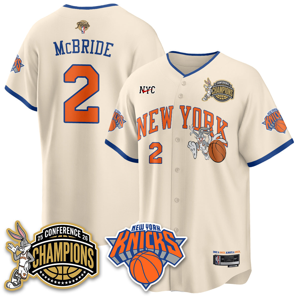 NYK 2026 NBA Finals x Bunny Vapor Jersey V2- Stitched