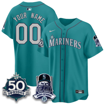 SEA Randy Johnson Vapor Limited Custom Jersey V2- Stitched