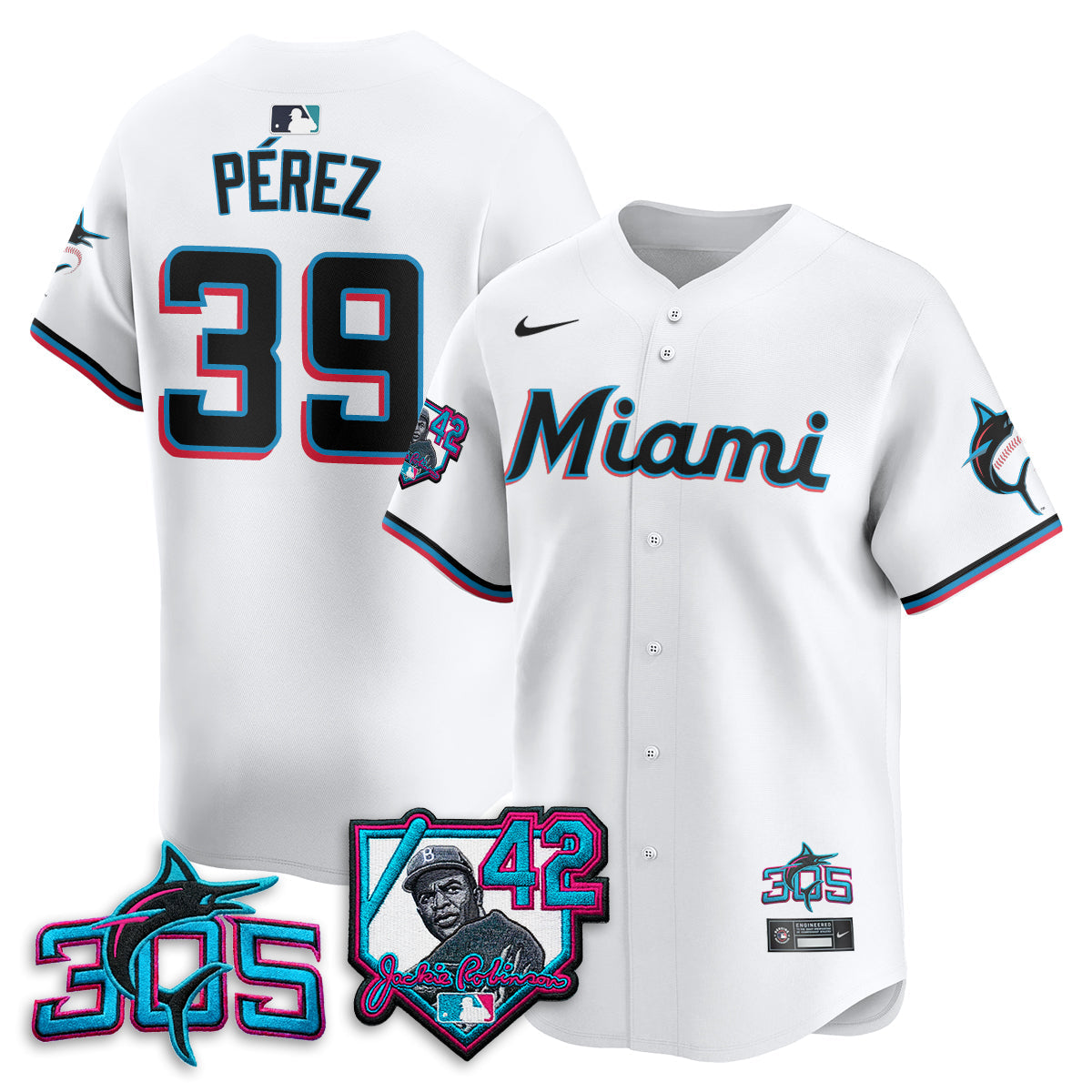 MIA 2026 Jackie Robinson New Era Vapor Limited Jersey - Stitched