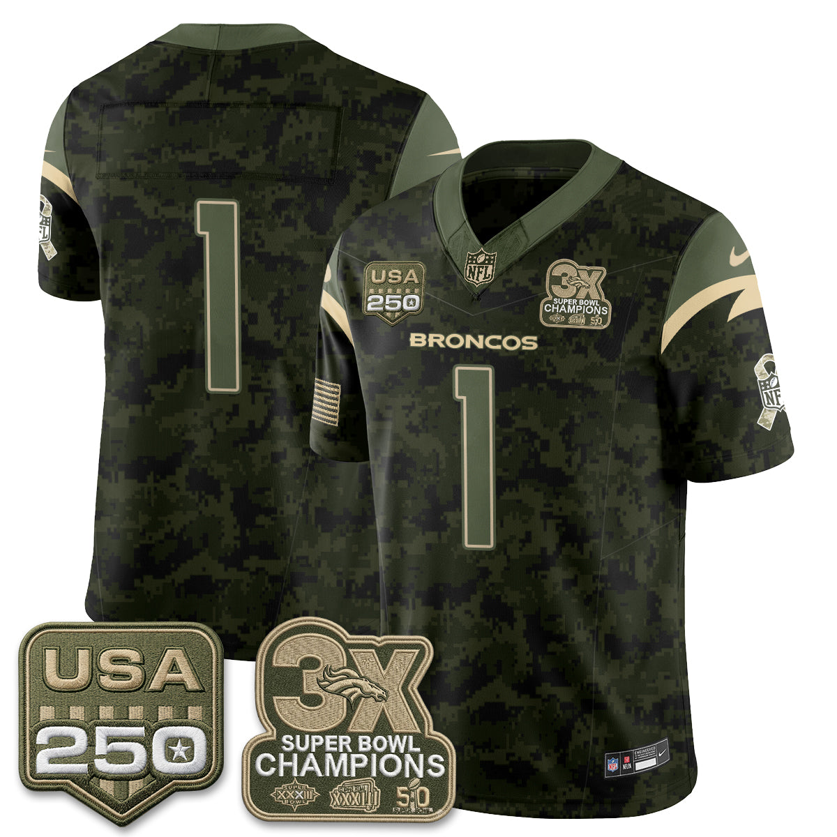 DEN 2026 Salute to Service Edition Vapor Jersey - Stitched