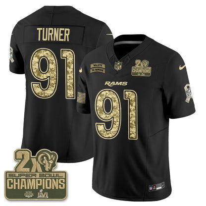 Los Angeles Rams 2026 Salute To Service Vapor Jersey V2- Stitched
