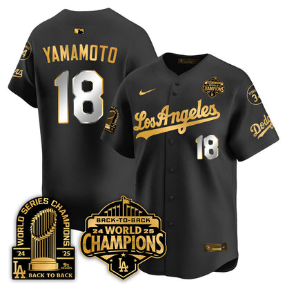 LAD Alternate Vapor Limited Jersey - 9x Champs - Stitched
