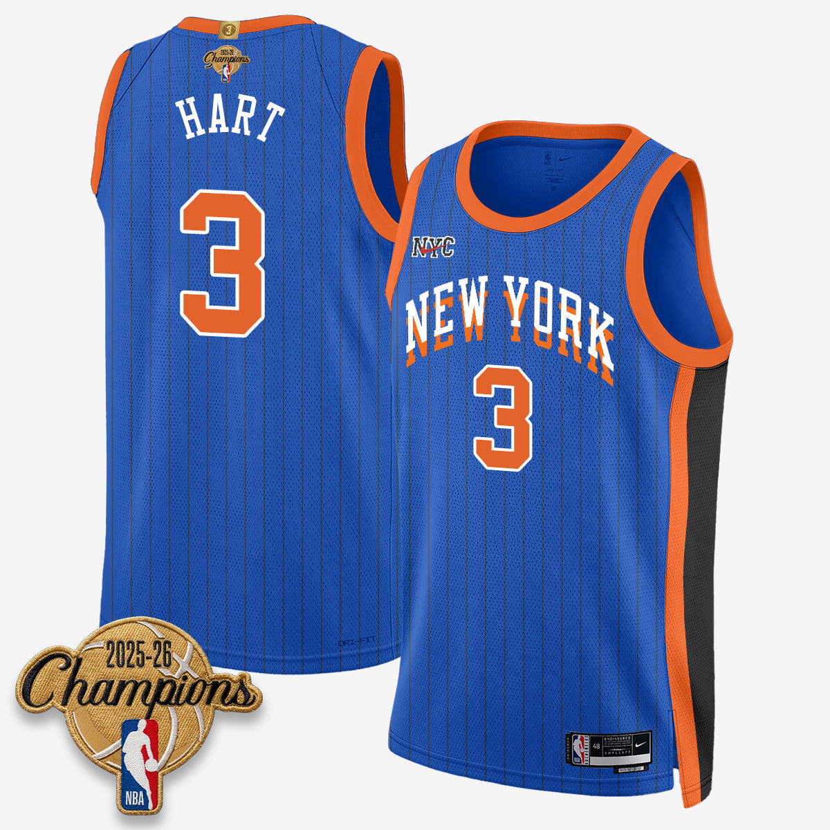 NYK 2026 Basketball Champions Vapor Jersey V2- Stitched