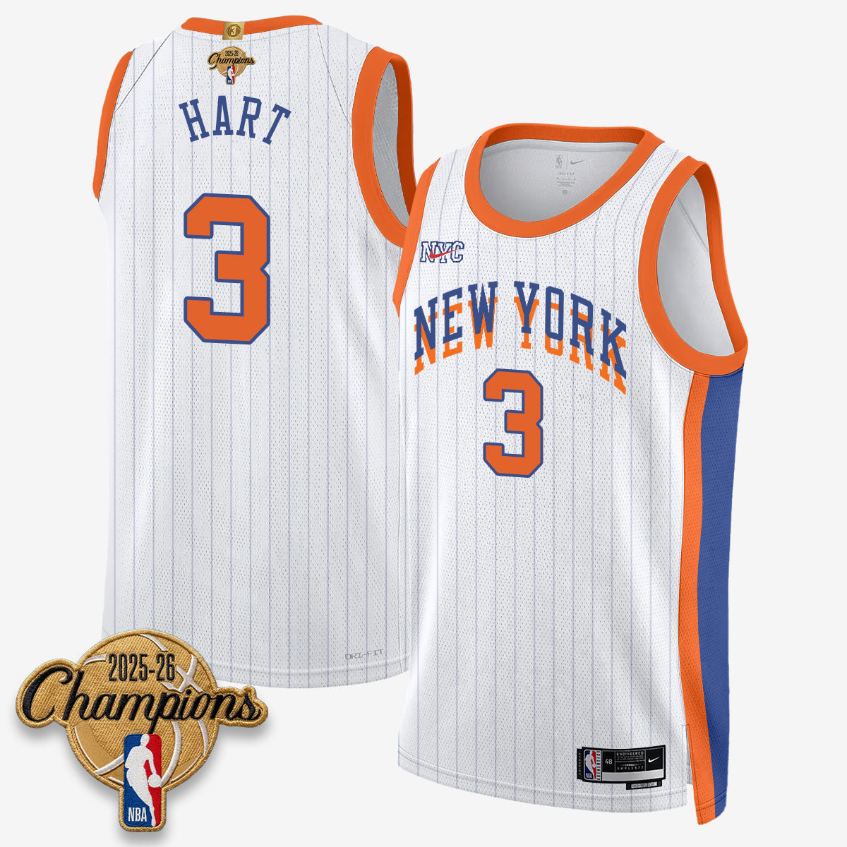 NYK 2026 Basketball Champions Vapor Jersey V2- Stitched
