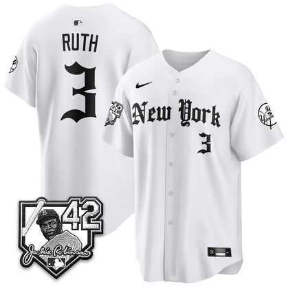 NYY 2026 Jackie Robinson Day Gothic Vapor Limited Jersey - Stitched