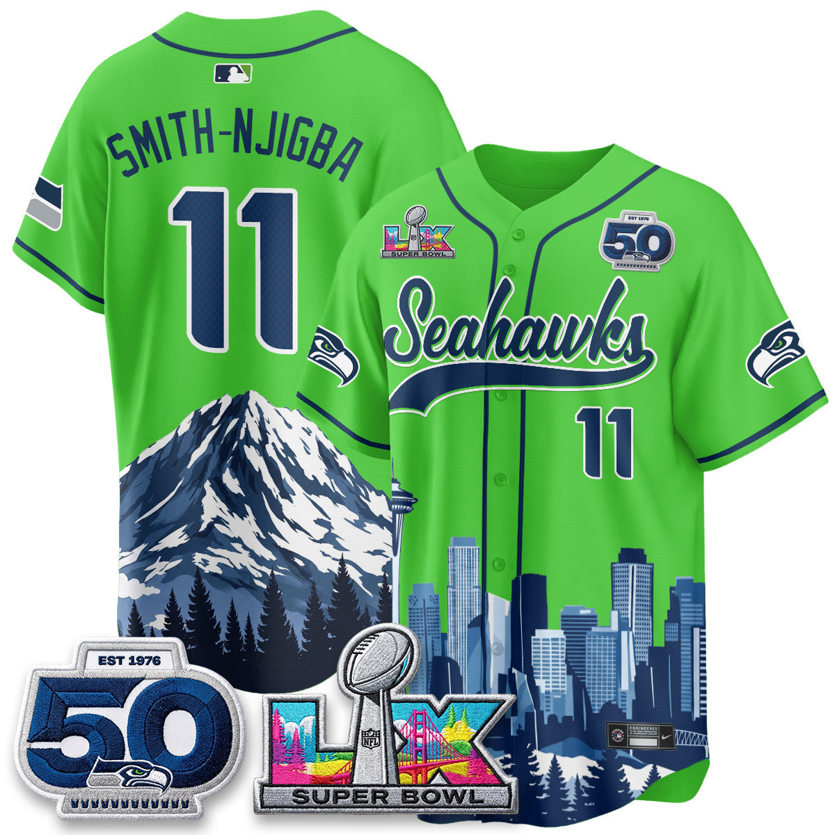 SEA City Edition Vapor Baseball Jersey - Stitch