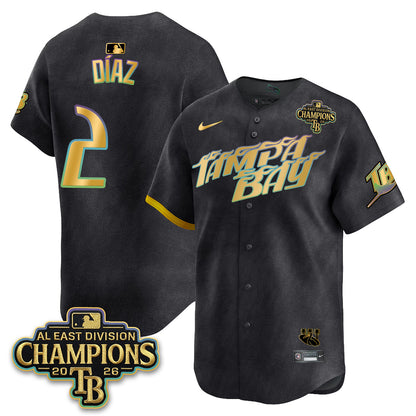 Tampa Bay Rays 2026 AL East Champs Gold Edition Vapor Jersey - Stitched
