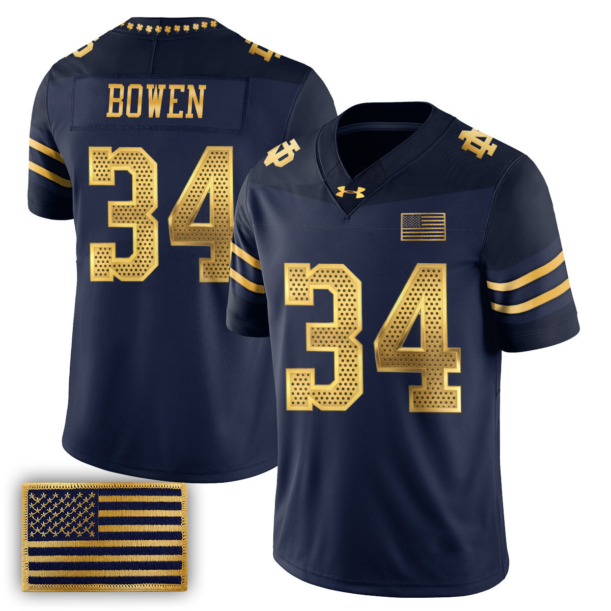 ND 2026 Shamrock Series Football Vapor Jersey - Stitched