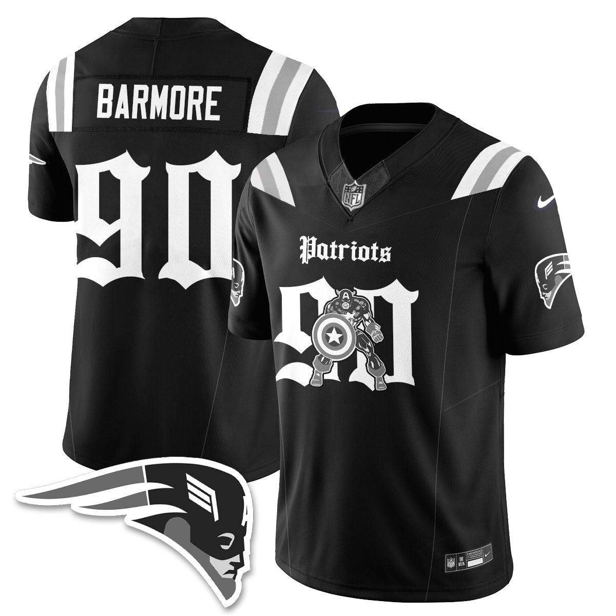 NE x Vibranium Shield Edition Vapor Jersey - Stitched