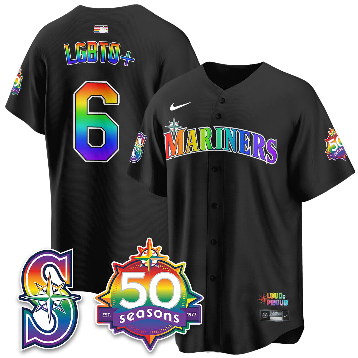 SEA Happy Pride Month Vapor Jersey - Stitched
