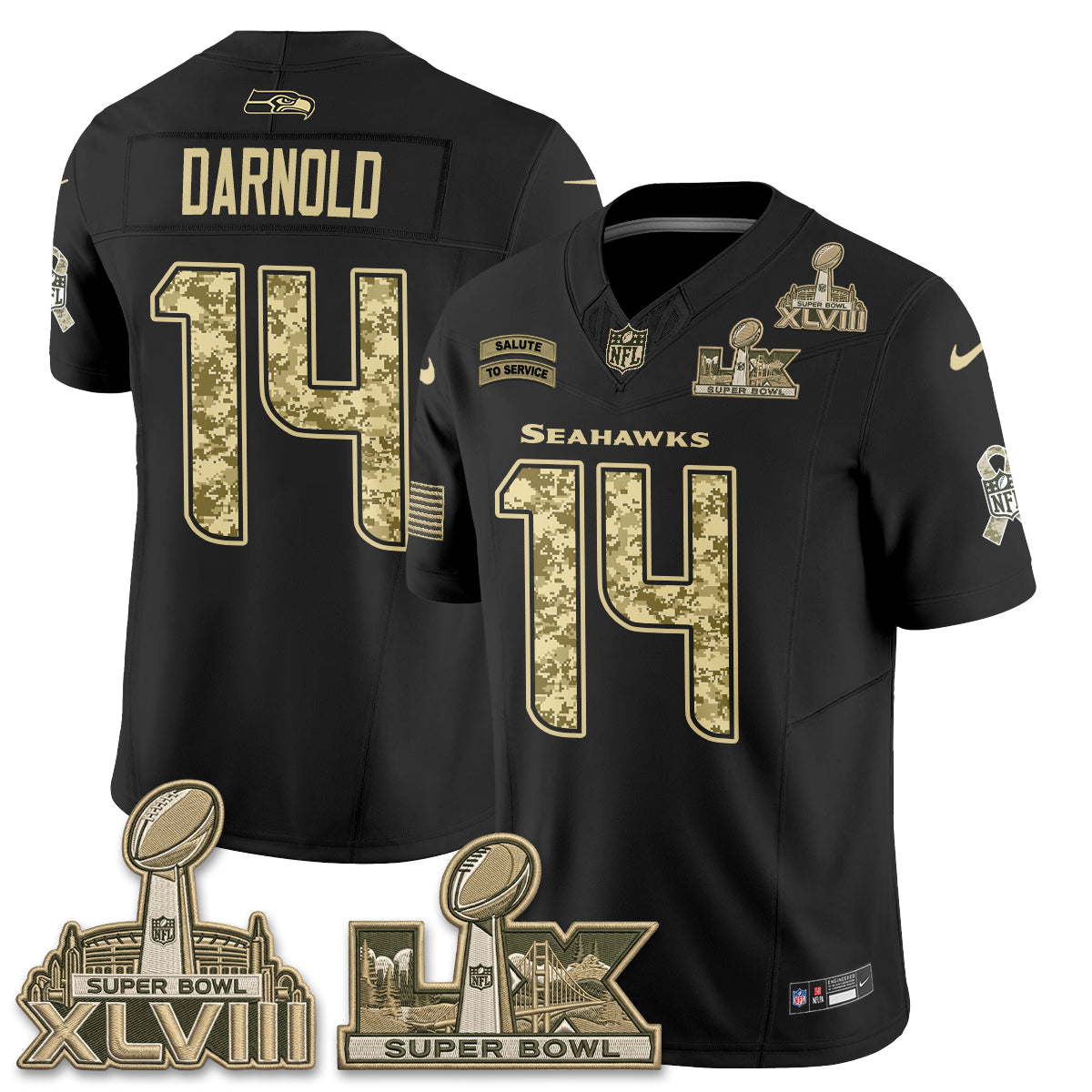 SEA 2026 Salute to Service V2 Vapor Jersey - Stitched