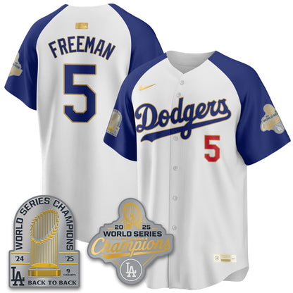 LAD Gold Collection Stadium Vapor Limited Jersey - 9x Champs - Stitched