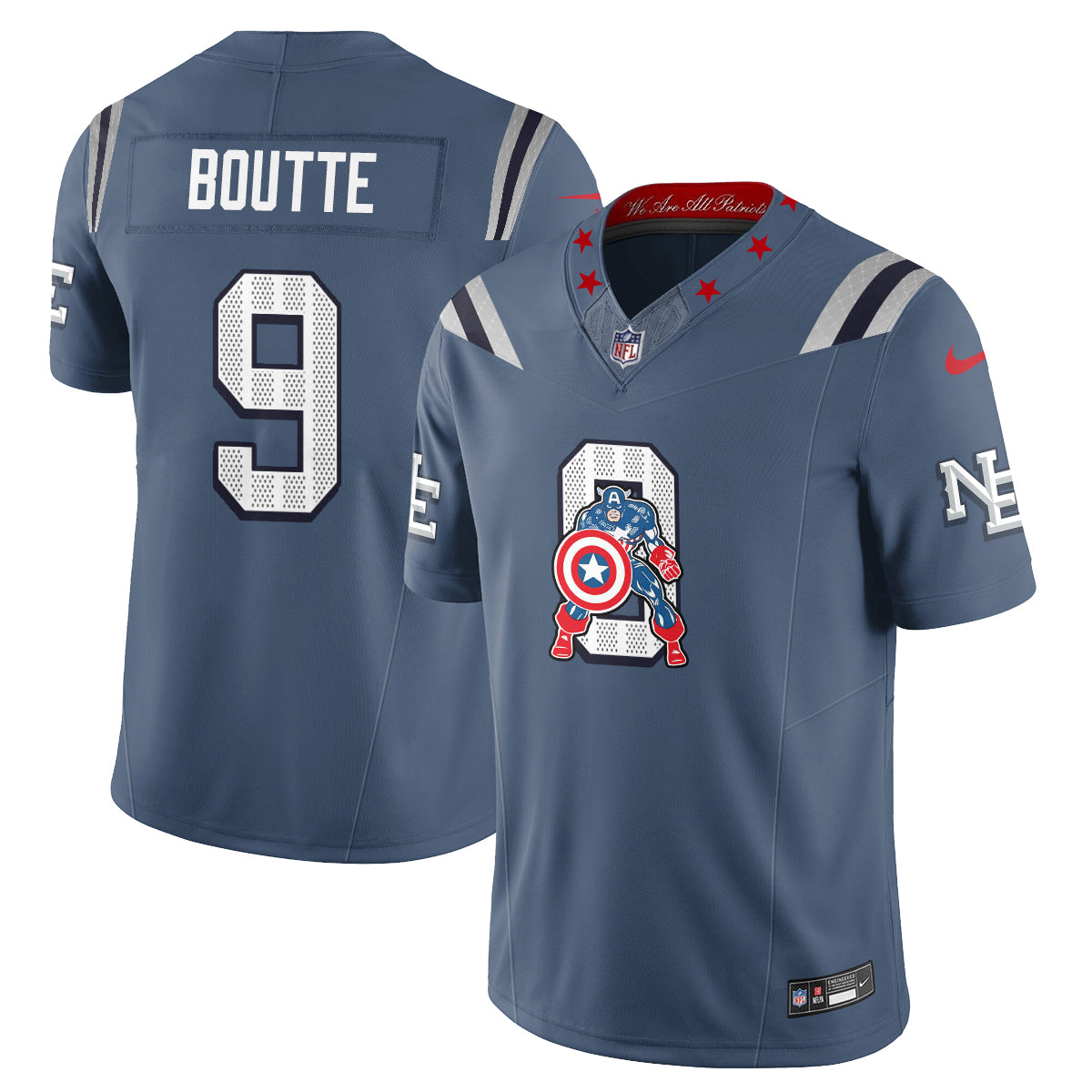 NE x Vibranium Shield Edition Vapor Jersey - Stitched