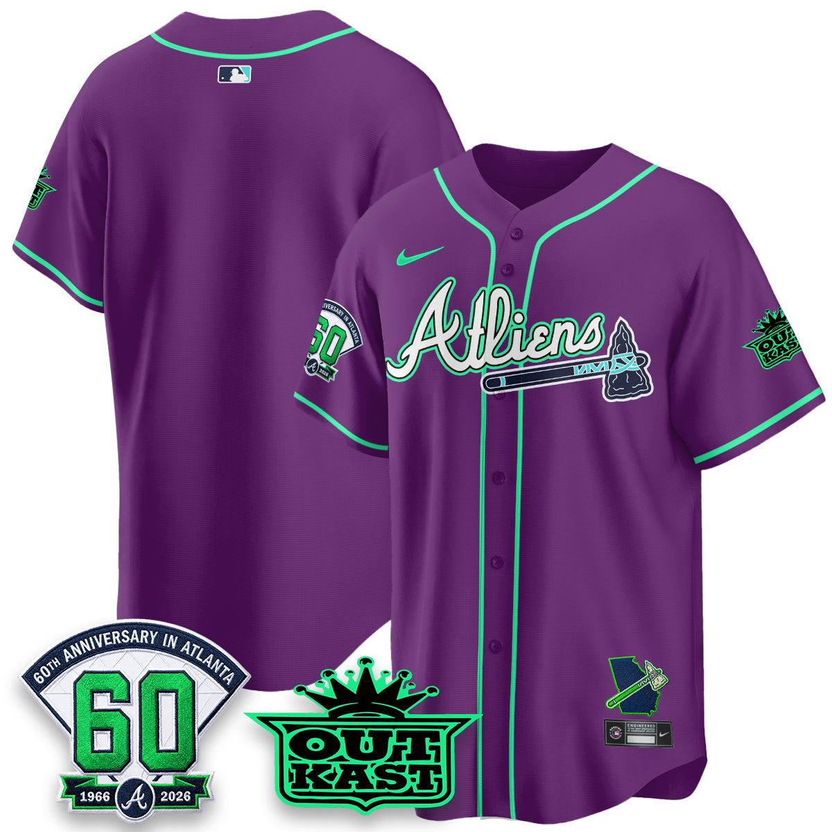 ATL x Atliens Cool Base Galaxy Version Jersey - Stitched-NQD