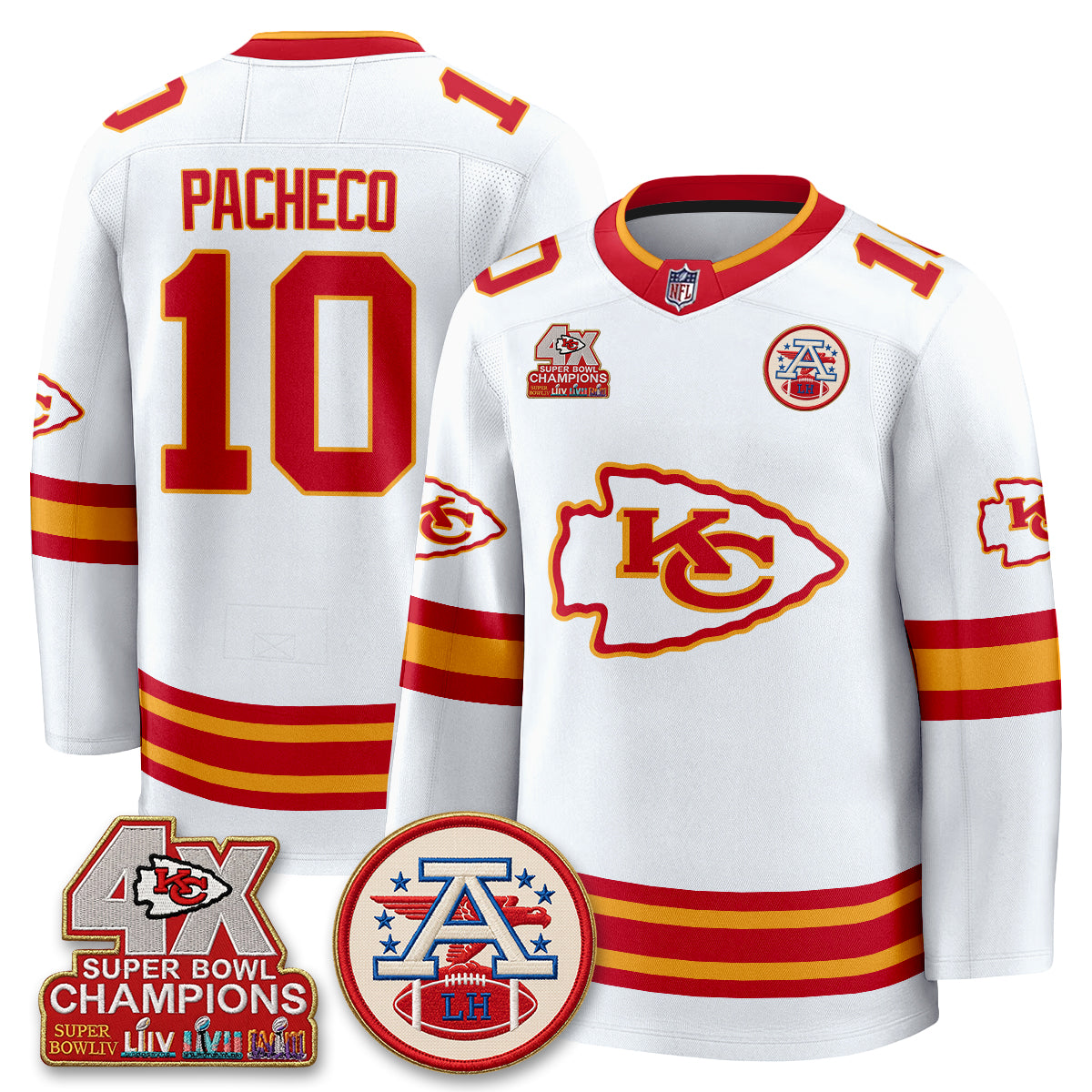 KC 4X Champs Edition Hockey Jersey - Stitched