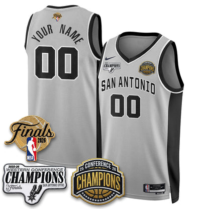 SAS 2026 NBA Western Conference Champions Vapor Custom Jersey - Stitched