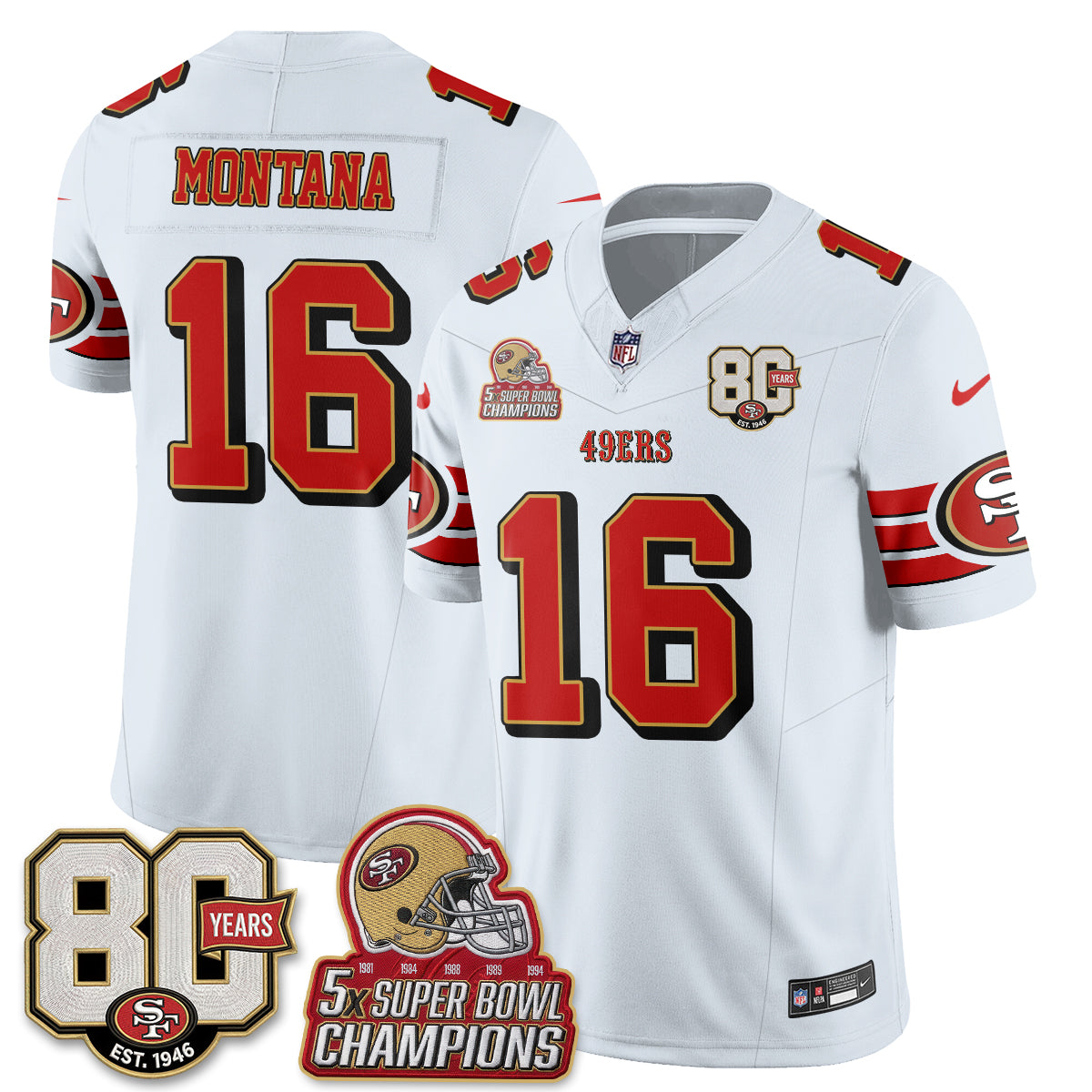 SF Throwback Vapor Jersey - Stitched
