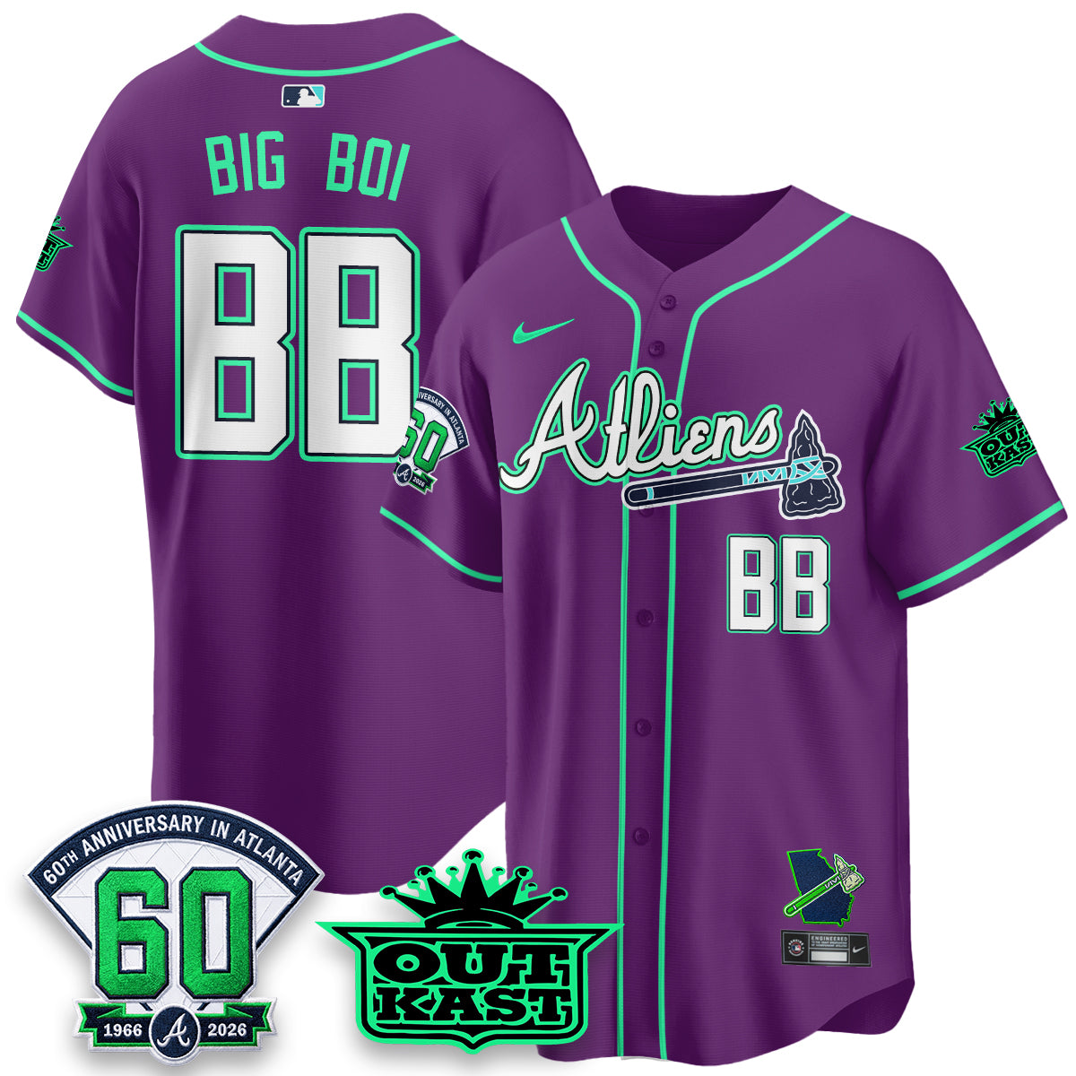 ATL x Atliens Cool Base Galaxy Version Jersey - Stitched-NQD
