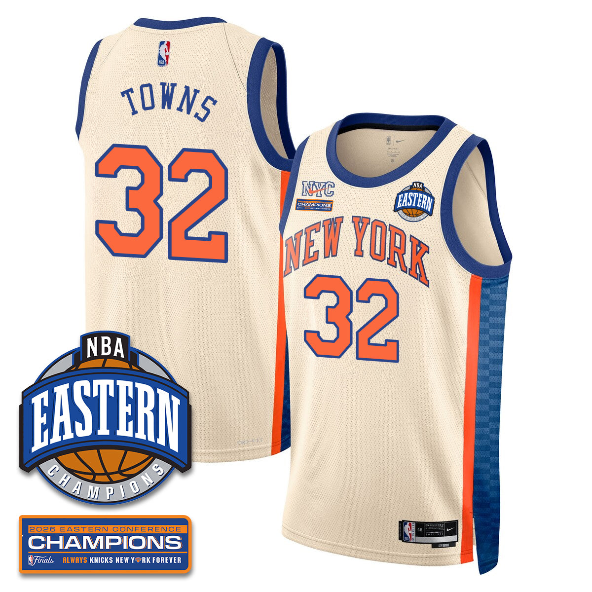 NYK 2026 NBA Eastern Conference Champions Vapor Jersey - Stitched