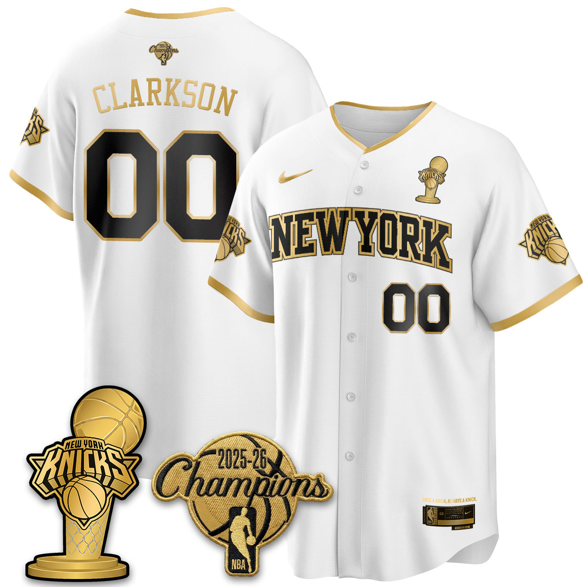 NYK 2026 NBA Champions Vapor Jersey - Stitched
