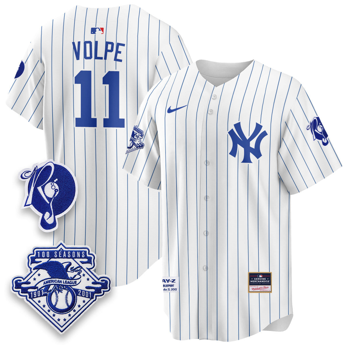 NYY x Jay Z Edition Vapor Jersey - Stitched