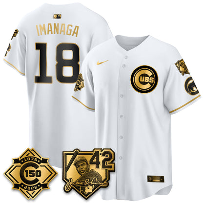 CHC 150th Anniversary & Jackie Robinson Day Patch Vapor Premier Limited Jersey - Stitched