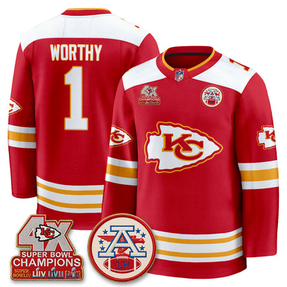 KC 4X Champs Edition Hockey Jersey - Stitched