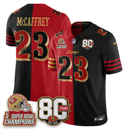 SF 80 Years & 5X Champs Rivalries Vapor Jersey - Stitched
