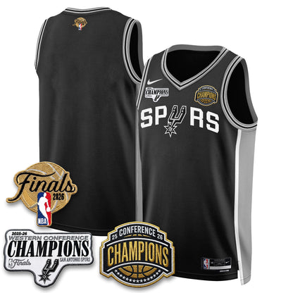 SAS 2026 NBA Western Conference Champions Vapor Jersey - Stitched
