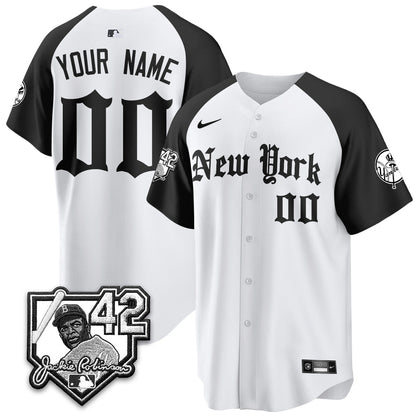 NYY 2026 Jackie Robinson Day Gothic Vapor Custom Limited Jersey - Stitched