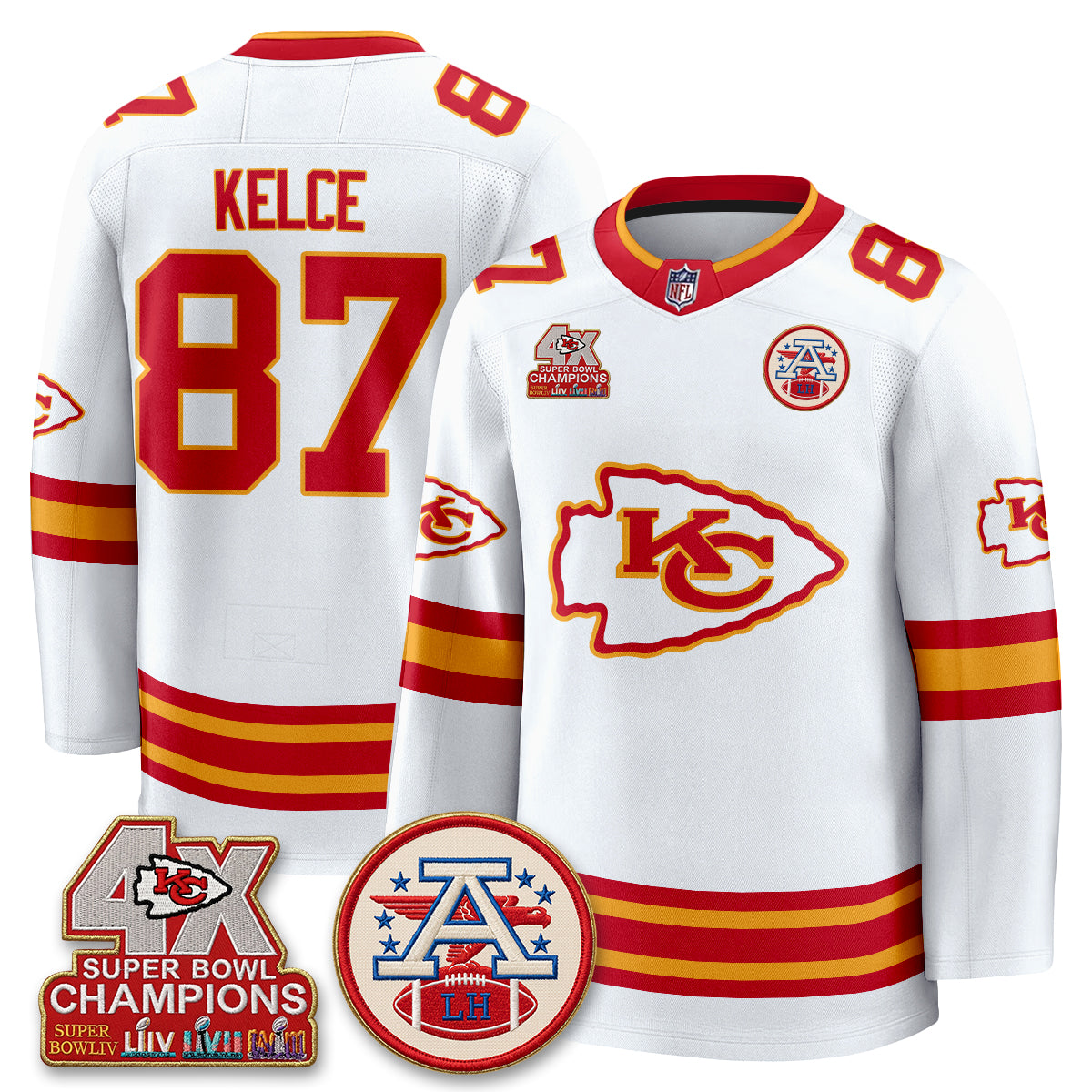 KC 4X Champs Edition Hockey Jersey - Stitched