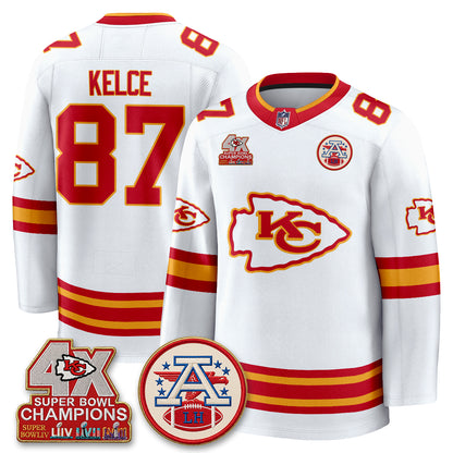 KC 4X Champs Edition Hockey Jersey - Stitched