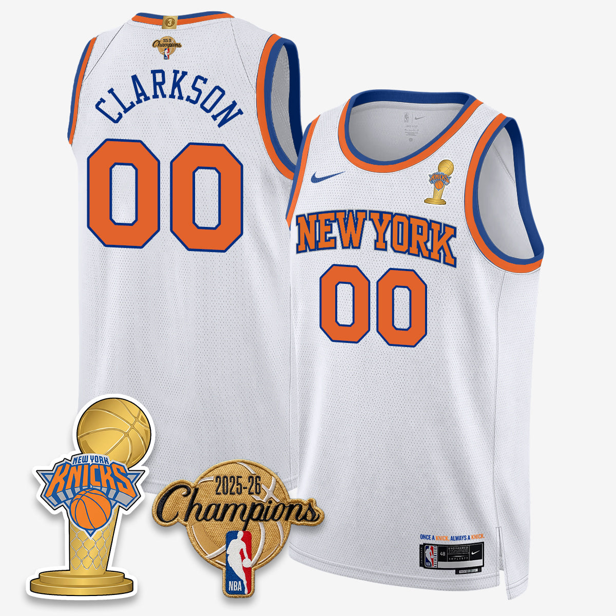 NYK 2026 Basketball Champions Vapor Jersey - Stitched