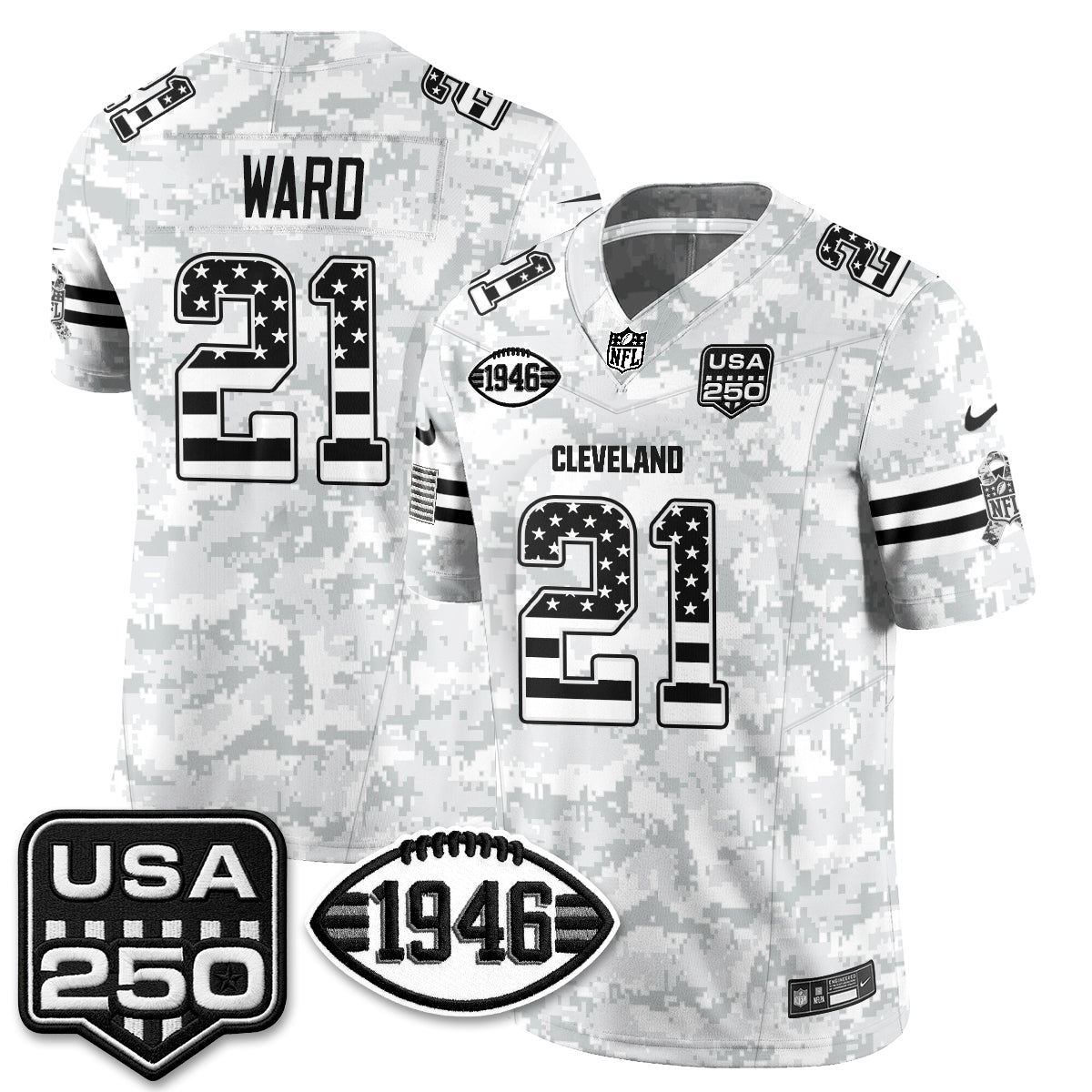 CLE 2026 Salute to Service Vapor Jersey - Stitched