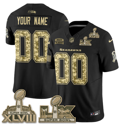SEA 2026 Salute to Service V2 Vapor Custom Jersey - Stitched