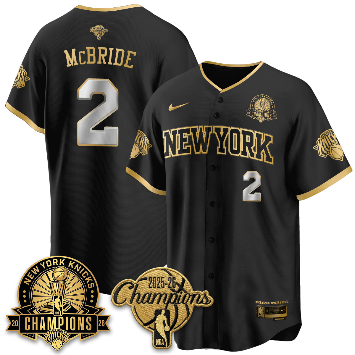 NYK 2026 NBA Champions Special Edition Vapor Jersey V2- Stitched