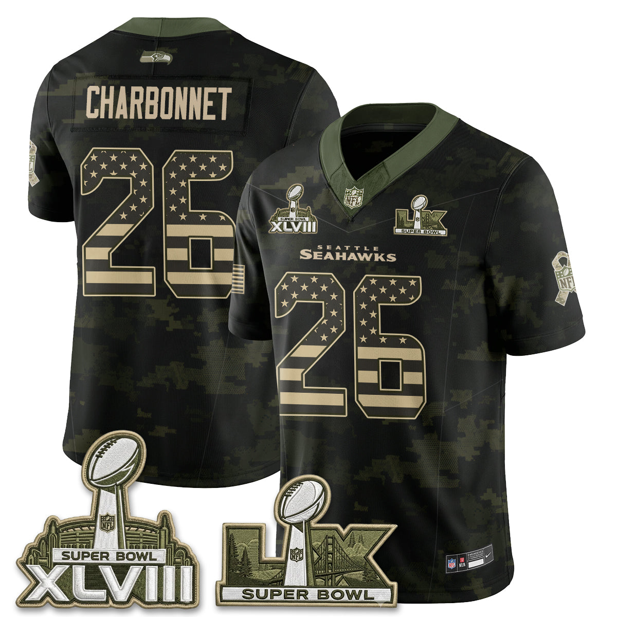 SEA 2026 Salute to Service Edition Vapor Jersey V2- Stitched