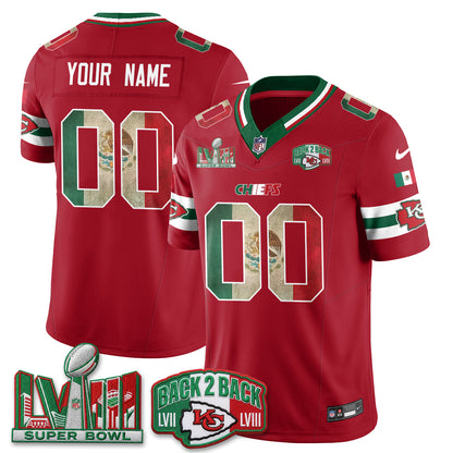 KC Mexico Edition Vapor Custom Jersey - Stitched