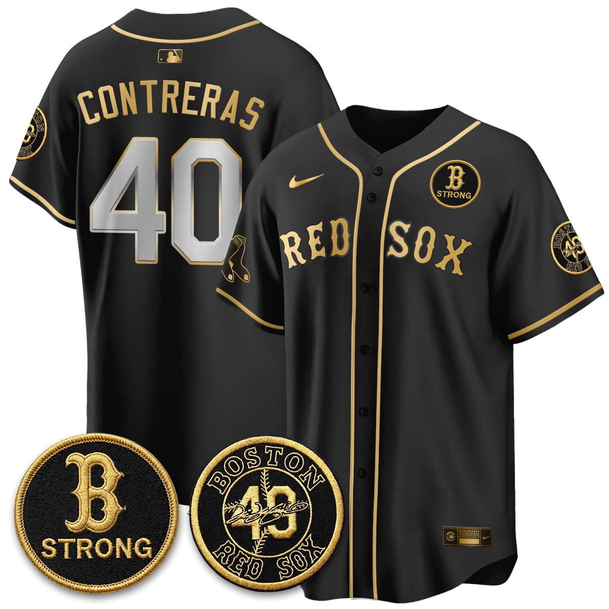 BOS Tim Wakefield Memorial Patch Vaper Premier Limited Jersey - Stitched V2