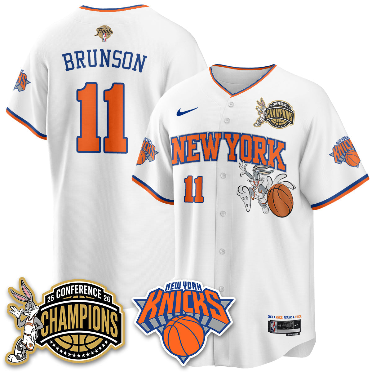 NYK 2026 NBA Finals x Bunny Vapor Jersey V2- Stitched