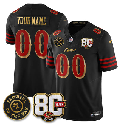 SF “Rivalries” Vapor Limited Custom Jersey - Faithful To The Bay Patch - Stitched