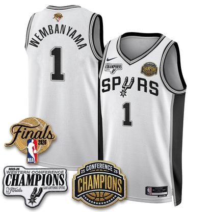SAS 2026 NBA Western Conference Champions Vapor Jersey - Stitched