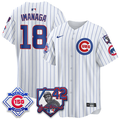 CHC 150th Anniversary & Jackie Robinson Day Patch Vapor Premier Limited Jersey - Stitched