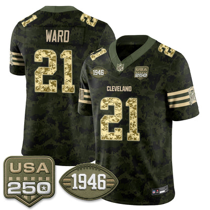 CLE 2026 Salute to Service Vapor Jersey - Stitched