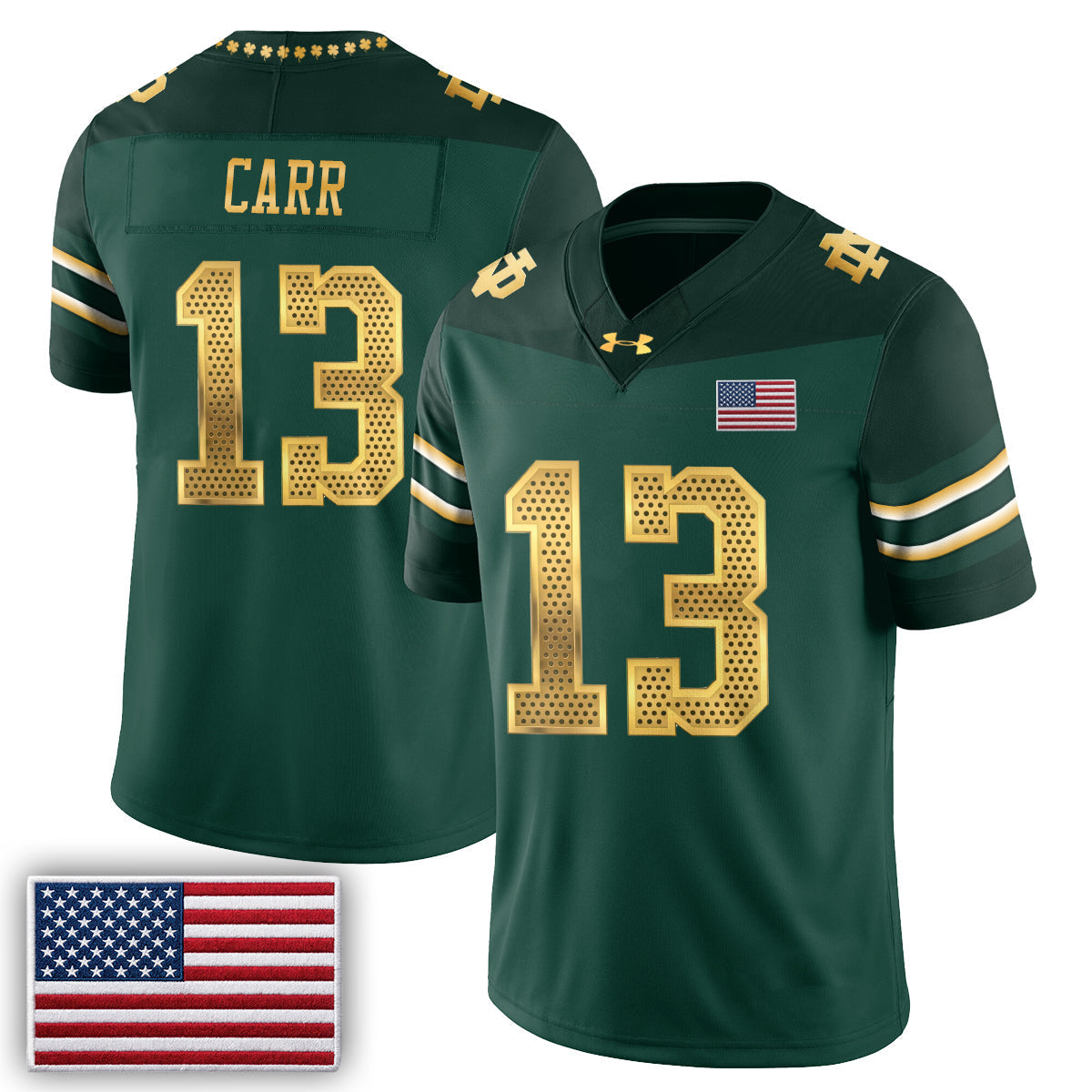 ND 2026 Shamrock Series Football Vapor Jersey - Stitched