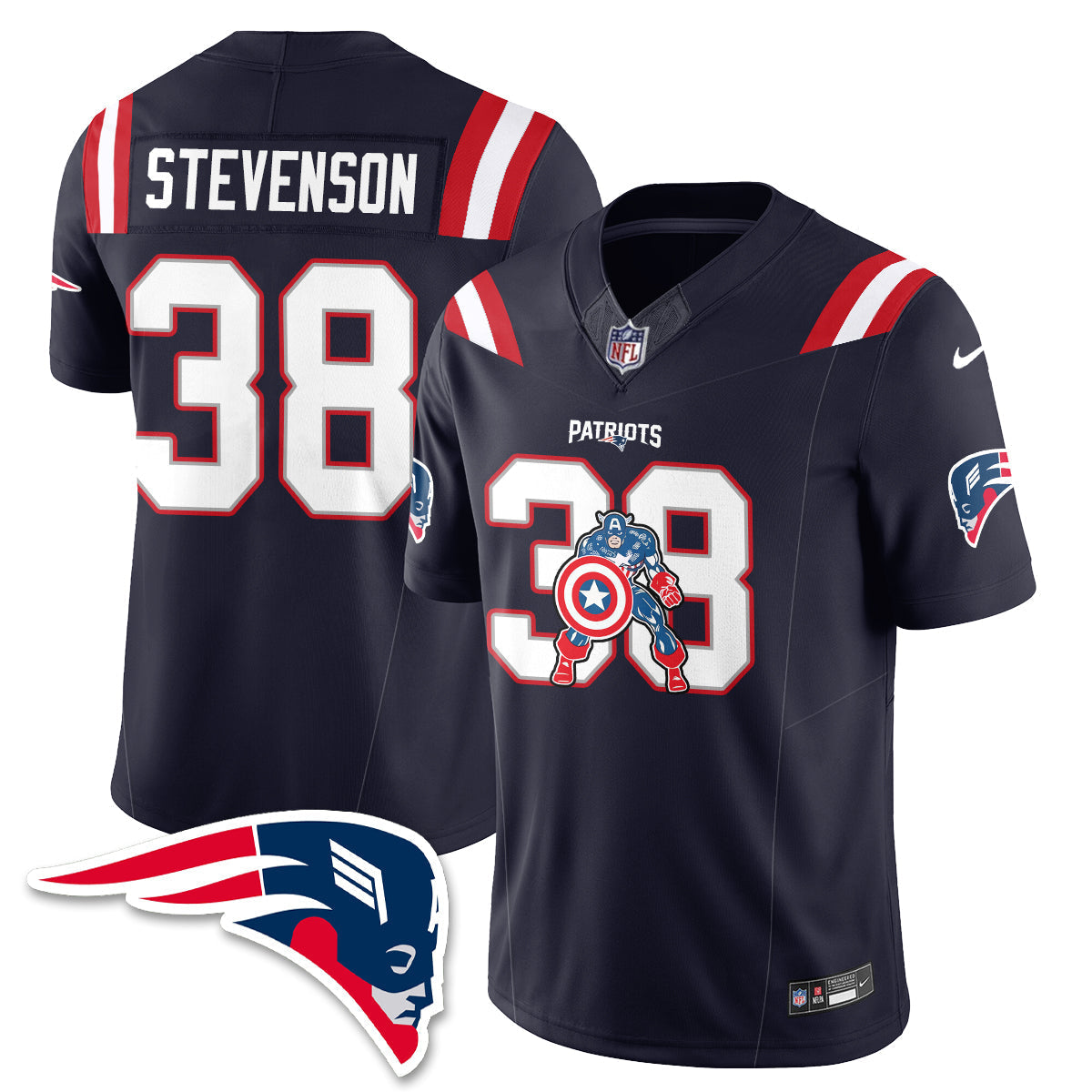 NE x Vibranium Shield Edition Vapor Jersey - Stitched