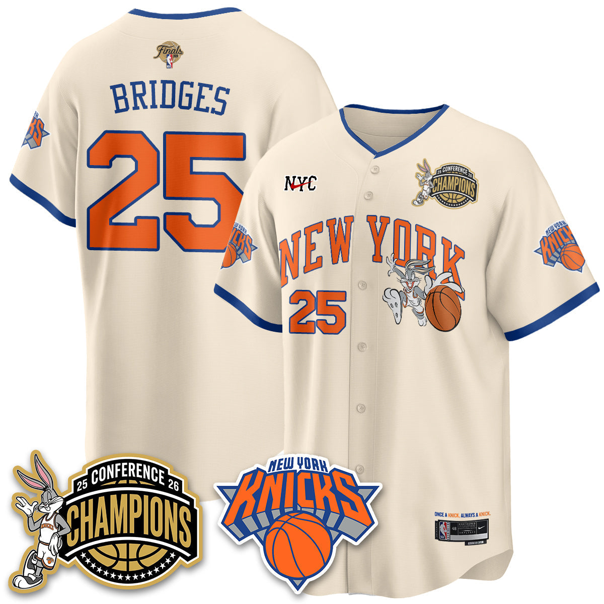 NYK 2026 NBA Finals x Bunny Vapor Jersey V2- Stitched