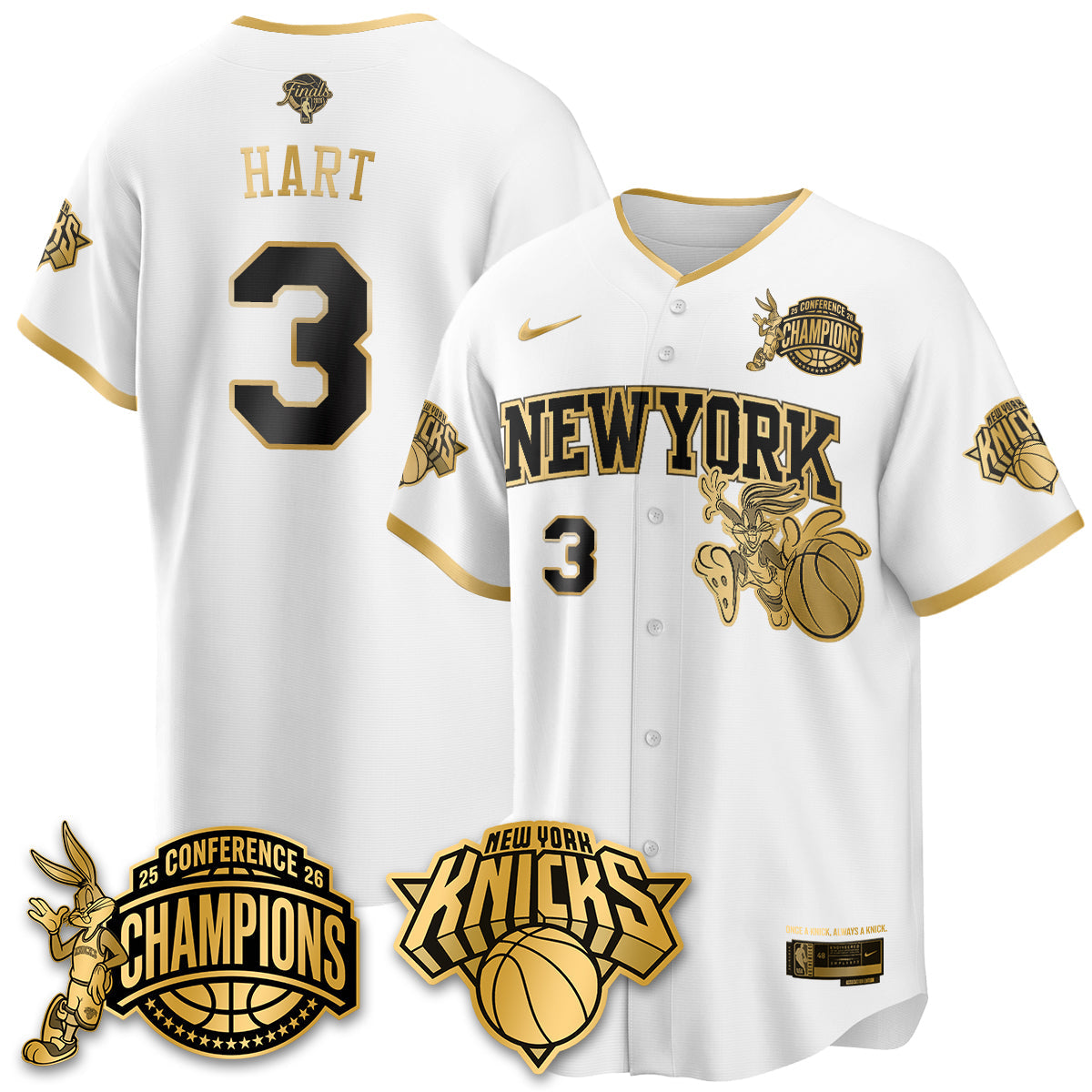 NYK 2026 NBA Finals x Bunny Vapor Jersey V2- Stitched