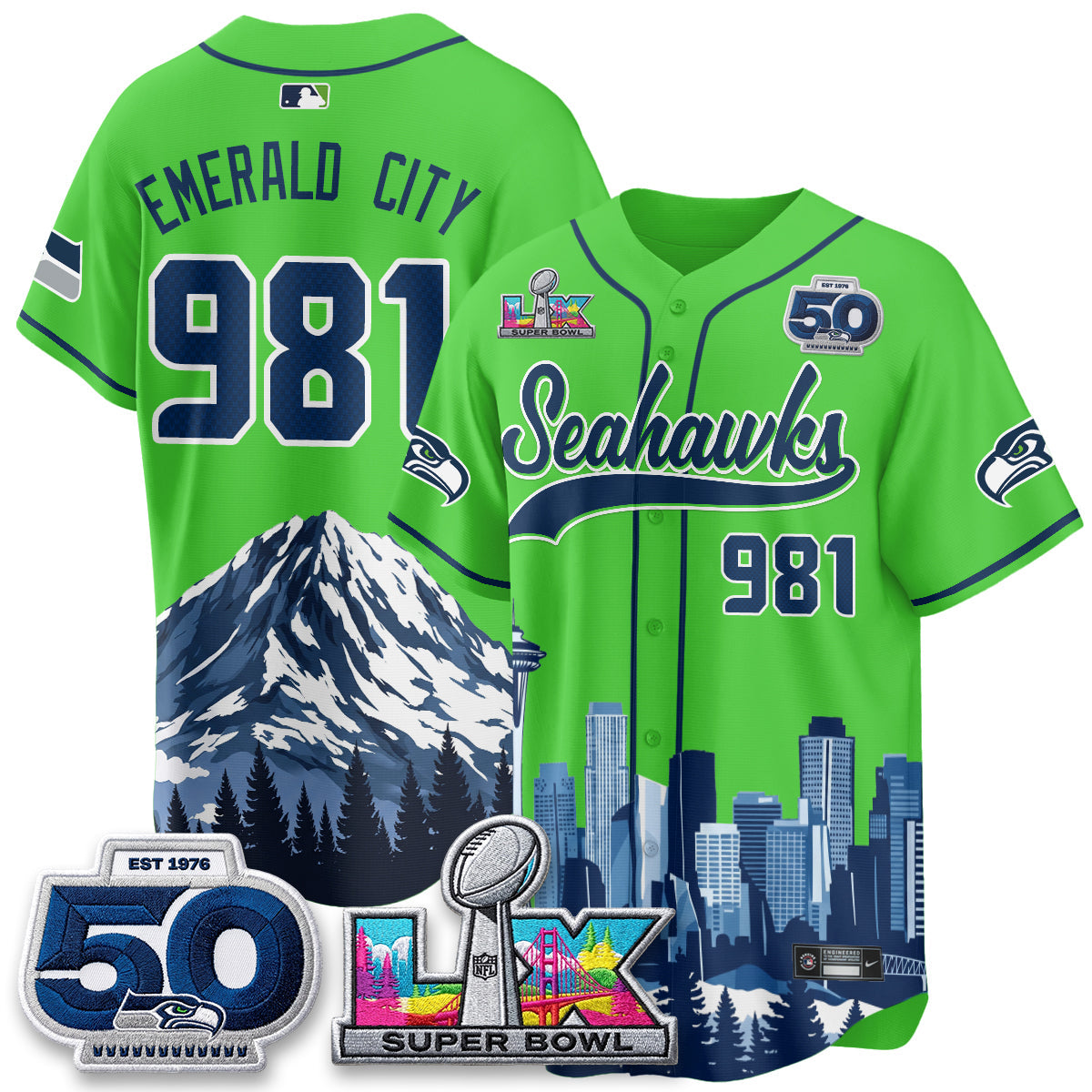 SEA City Edition Vapor Baseball Jersey - Stitch